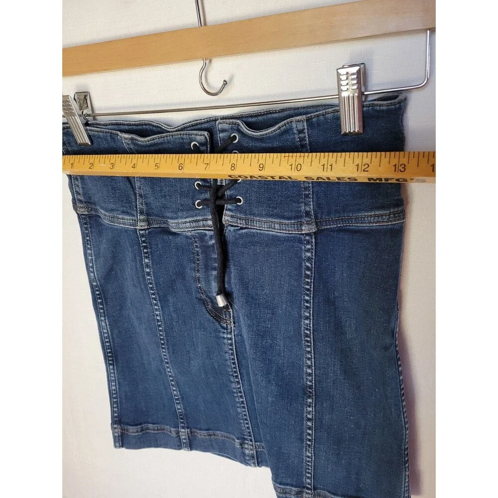 Free People  Women's High waisted Denim Mini Skirt Size 4